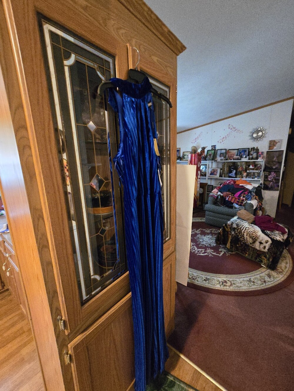 Alexia Admor Deep Colbalt L Blue Velvet pantsuit new with Tags